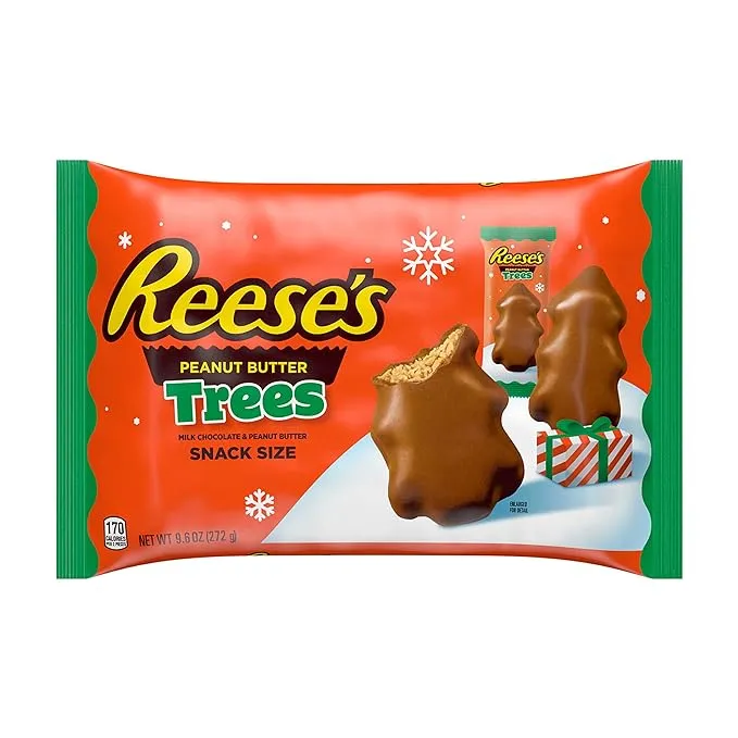 Reese's, Milk Chocolate Peanut Butter Snack Size Trees, Christmas Candy Bag, 9.6 oz | CVS