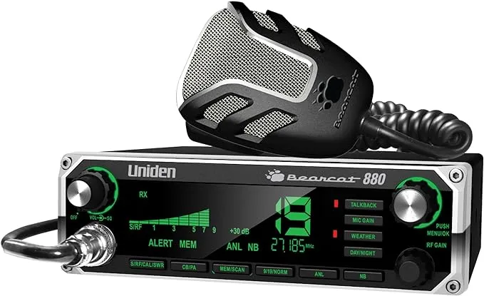 Uniden 40-Channel Bearcat 880 CB Radio with 7-Color Display