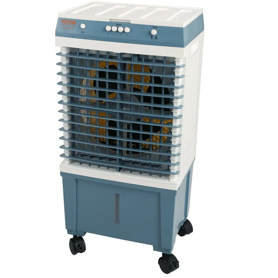 VEVOR Evaporative Air Cooler 1400 CFM 84° Oscillating Swamp Cooler with 3 Speeds ...