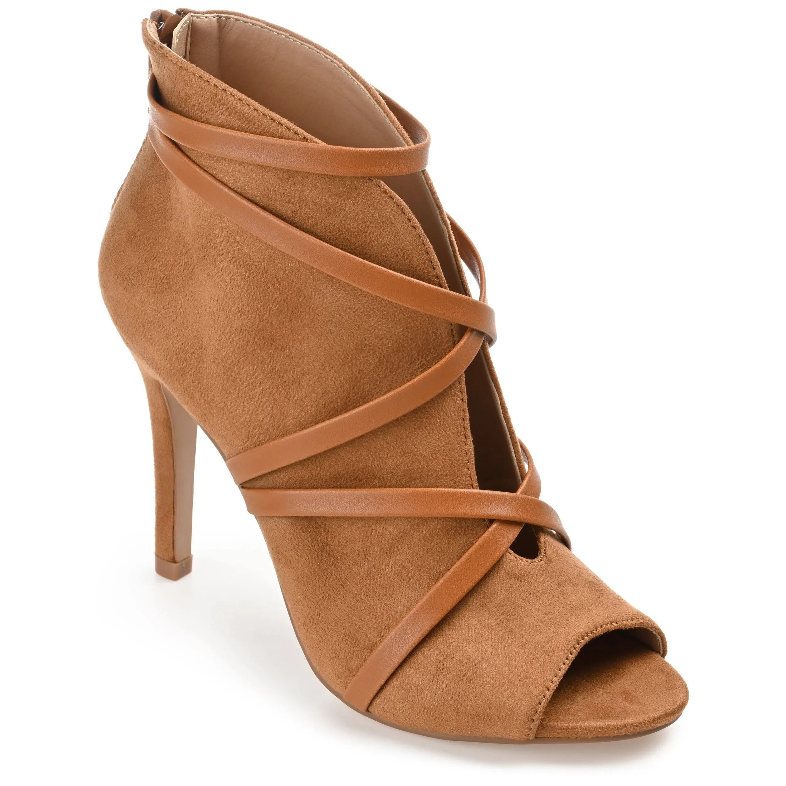 SAMARA STILETTO HEELED BOOTIES IN FAUX SUEDE