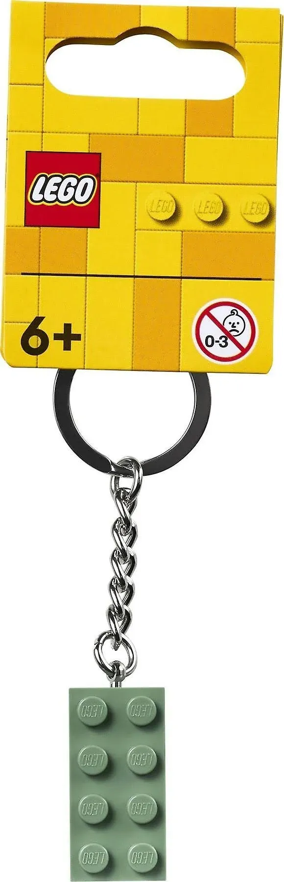 Lego 2x4 Sand Green Key Chain