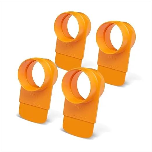 POWERTEC 70295-P4 4-Inch Integrated Blast Gate Clog Resistant, Anti Gap Tapered ABS Plastic Fitting for Dust Collection Systems – 4 Pack