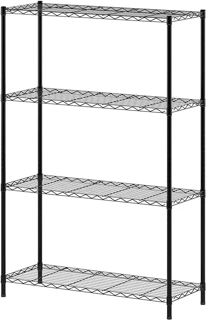 Furinno Wayar 6-Tier Metal Storage Shelf Rack, 48 x 18 x 78, Black