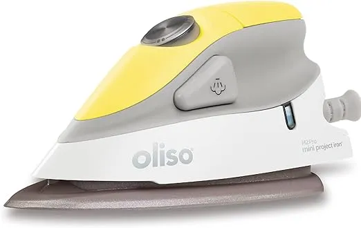 Oliso M2 Mini Project Steam Iron with Solemate - for Sewing, Quilting, Crafting, and Travel | 1000 Watt Dual Voltage Ceramic Soleplate Steam Iron, Orchid