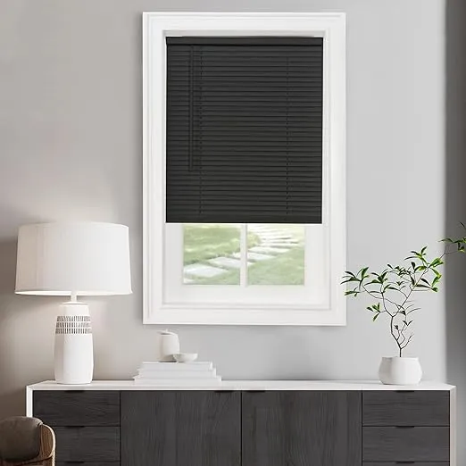 Achim Black Cordless GII Morningstar 1 in Light Filtering Mini Blind