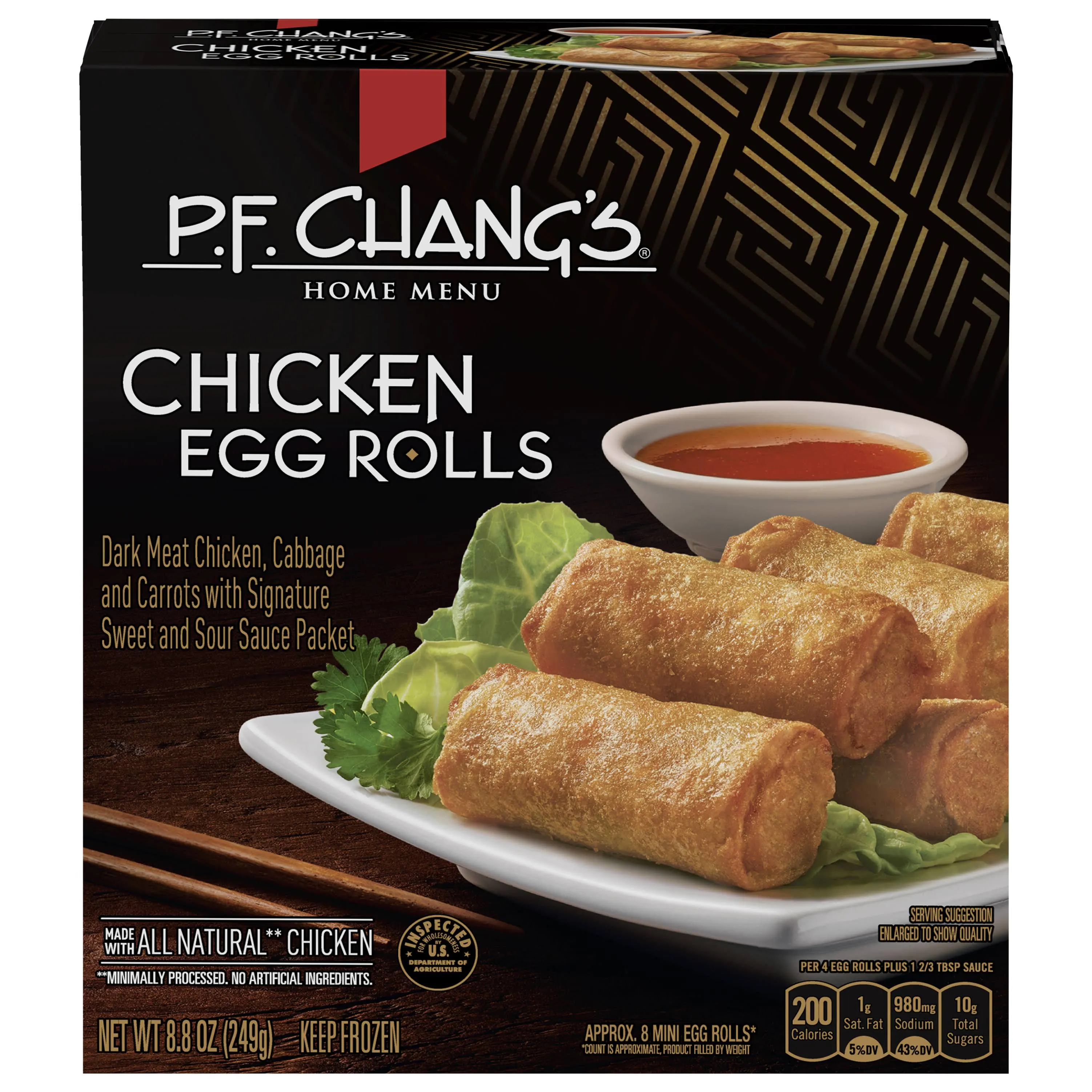 P.F. Chang's Home Menu Chicken Egg Rolls Frozen Appetizer - 8.8 Oz