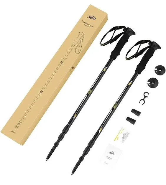 Cascade Mountain Tech Aluminum Quick Lock Trekking Poles - Eva Grip