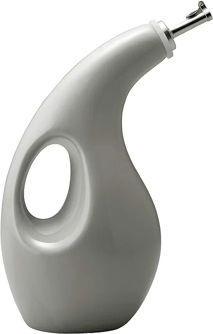 Rachael Ray 24oz Stoneware Extra Virgin Olive Oil Dispenser Bottle Gray