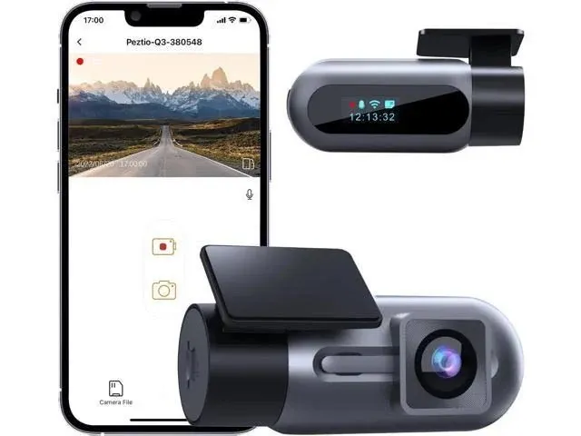 Dash Cam WiFi FHD 1080P Car Camera, Front Dash Camera for Cars, Mini Dashcams for Cars with Night Vision, 24 Hours Parking Mode, WDR, Loop Recording, G-Sensor, APP, Support 128GB Max