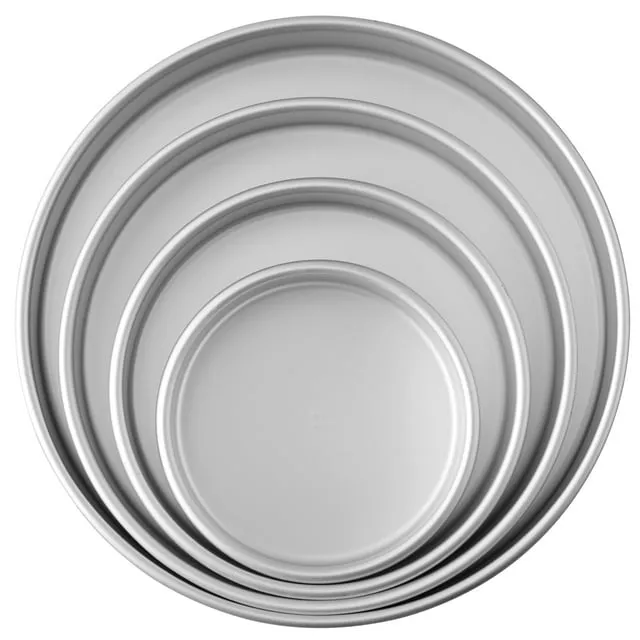 Wilton Round Cake Pans, Aluminum, 4 Piece Set for 6-Inch, 8-Inch, 10-Inch and 12-Inch Cakes