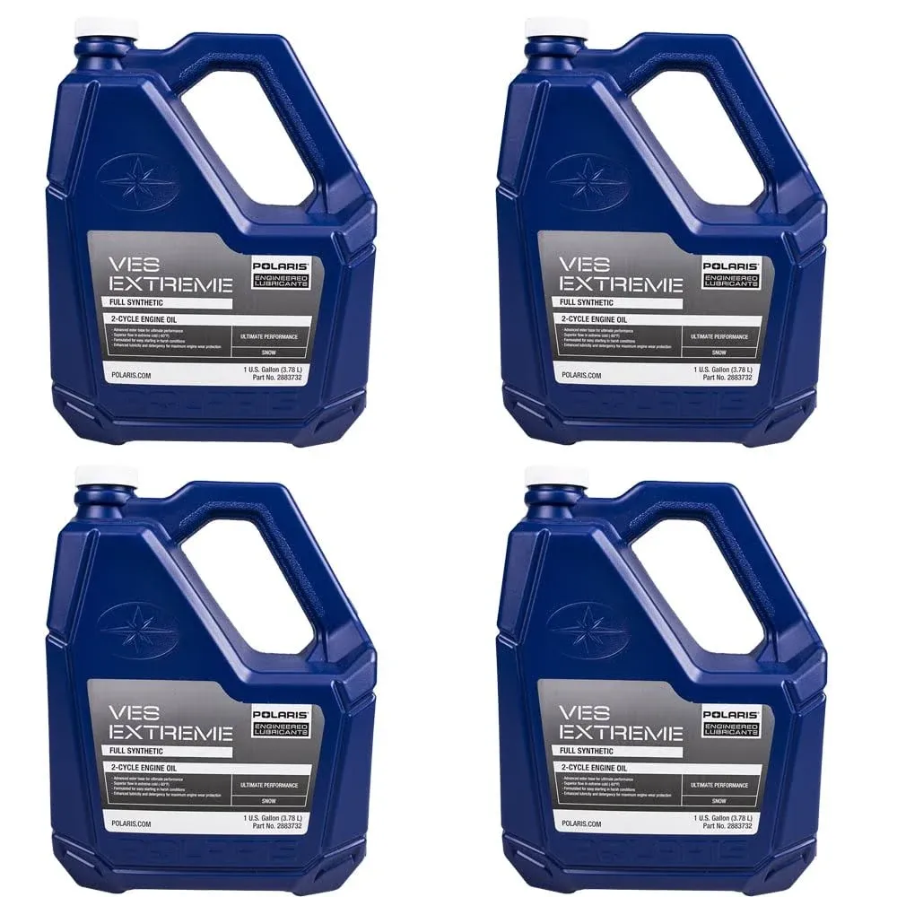 Polaris Genuine OEM 1 Case of 4 Gallons of Snowmobile VES Race Synthetic 2-stroke Engine Oil 2883732