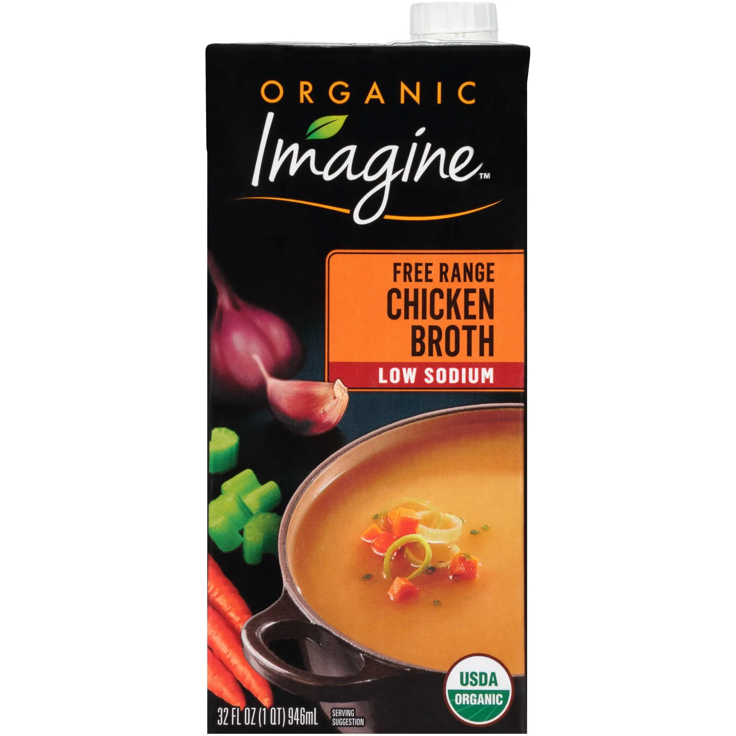 Imagine Foods Organic Low Sodium Free Range Chicken Broth 32 fl oz