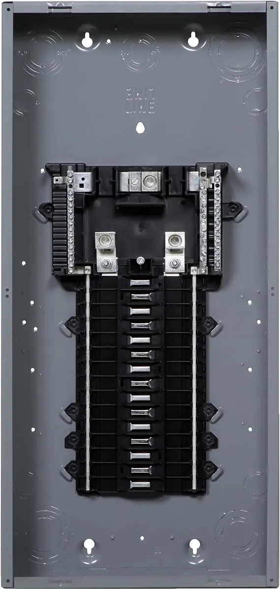 Square D - QO130L200PG 200-Amp 30-Space 30-Circuit Indoor Main Lug Plug-On Neutral Load Center with Ground Bar