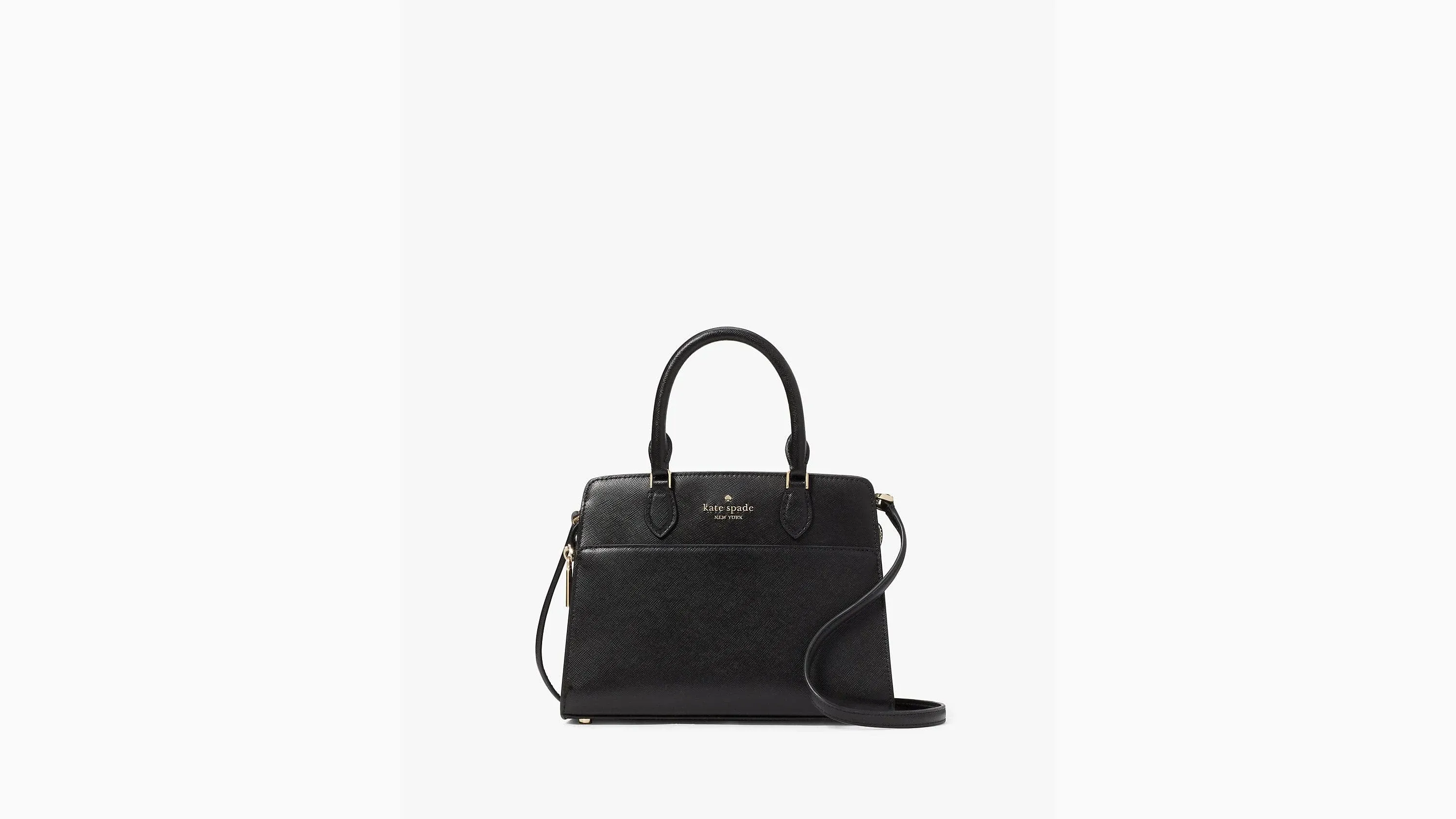 Kate Spade Madison Saffiano Leather Small Satchel, Black