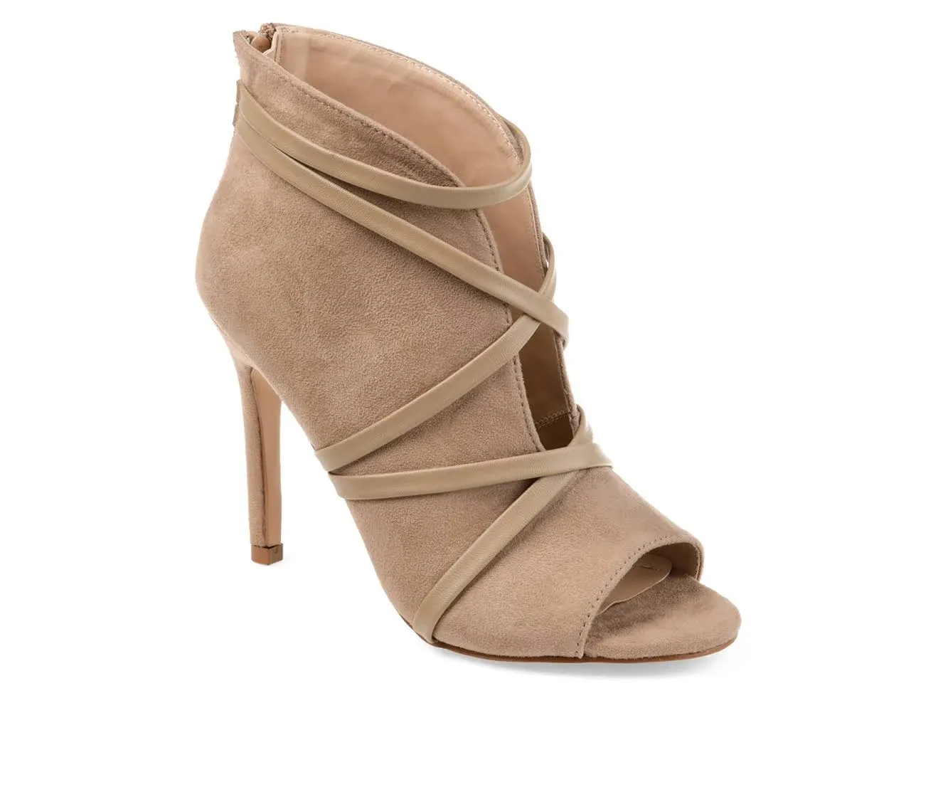 SAMARA STILETTO HEELED BOOTIES IN FAUX SUEDE