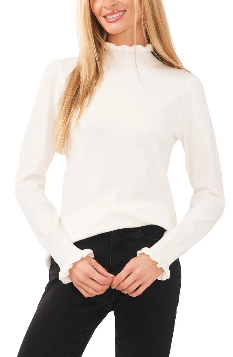 Women's Mock Neck Long Sleeve Sweater