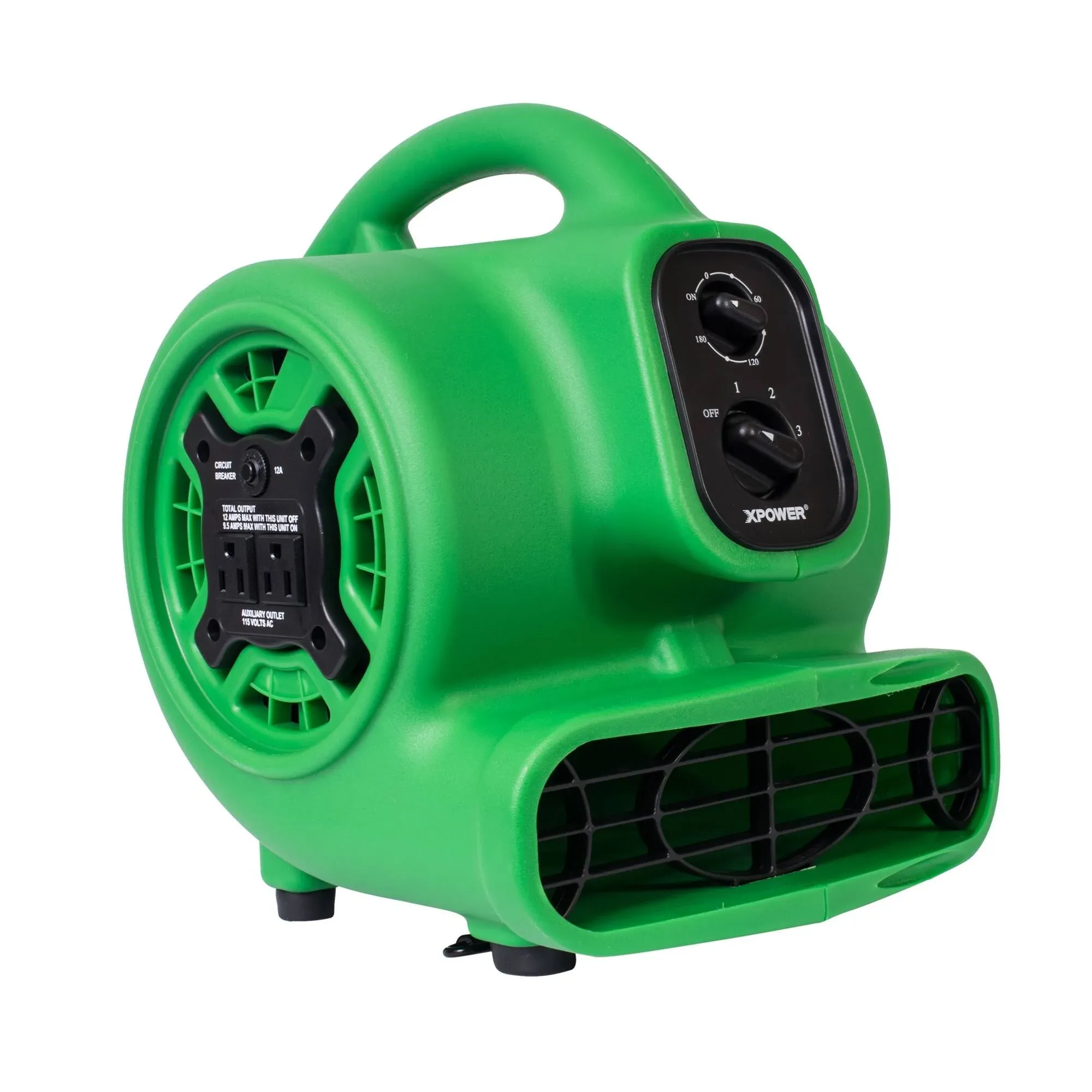 XPOWER Mini Air Mover with Timer in Green P-230AT