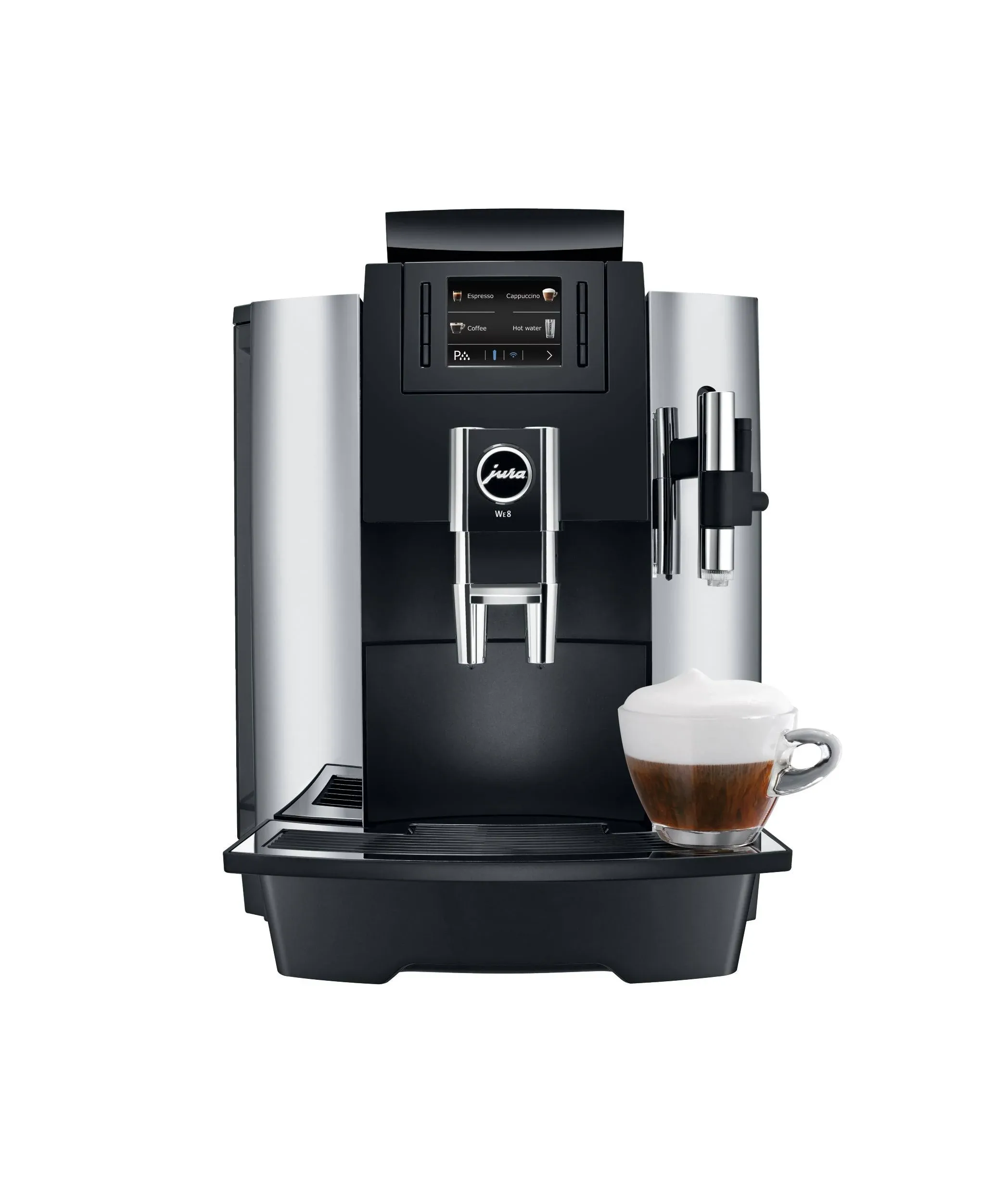 Jura 15145 Automatic Coffee Machine WE8, Chrome, 101 oz