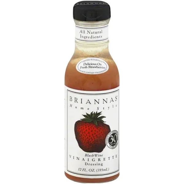 Brianna's Home Style Dressing, Blush Wine Vinaigrette - 12 fl oz bottle 