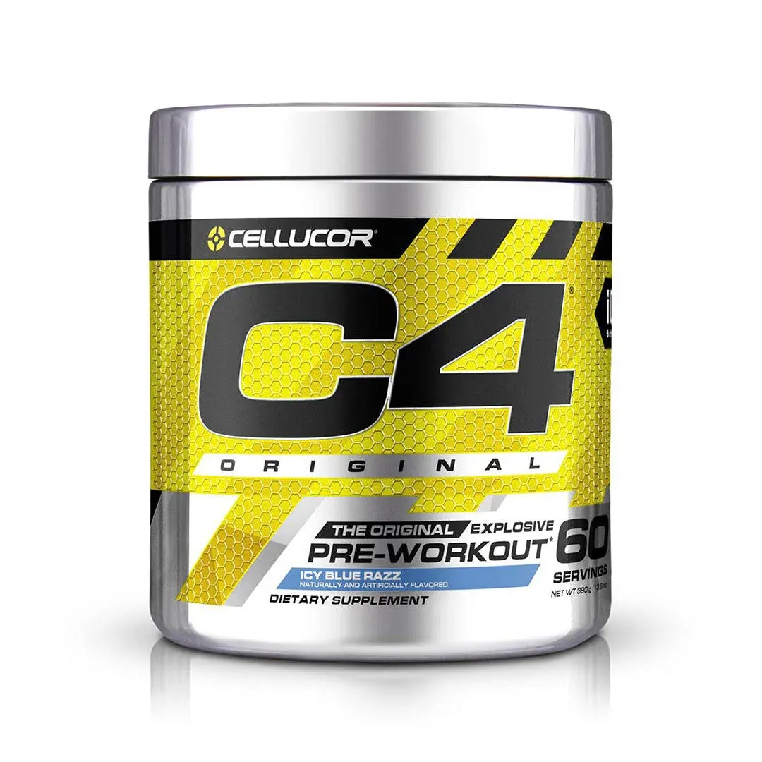 C4 Original Pre Workout Powder Fruit Punch - Vitamin C for Immune Support - Sugar Free Preworkout Energy for Men & Women - 150mg Caffeine + Beta Alanine + Creatine - 60 Servings