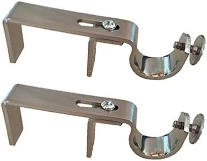 Nono Bracket - Outside Mounted Blinds Curtain Rod Bracket Attachment (Satin Nickel)