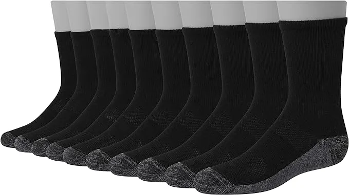 Hanes Ultimate Boys&#039; Ankle Performance Sport Socks, 10-Pair Packs NIB