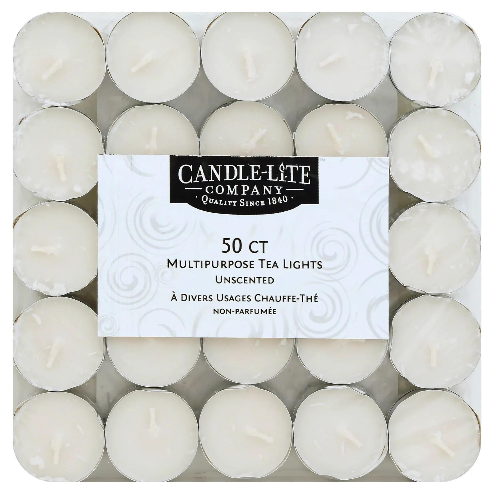 Candle Lite Multipurpose Unscented Tea Light Candles