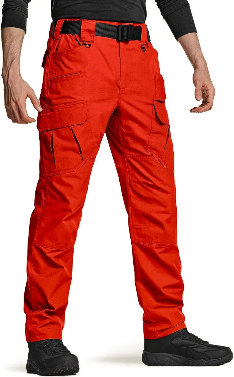 CQR Men's Tactical Pants, Water Resistant Ripstop Cargo Pants, Lightweight EDC Work Hiking Pants, Outdoor Apparel