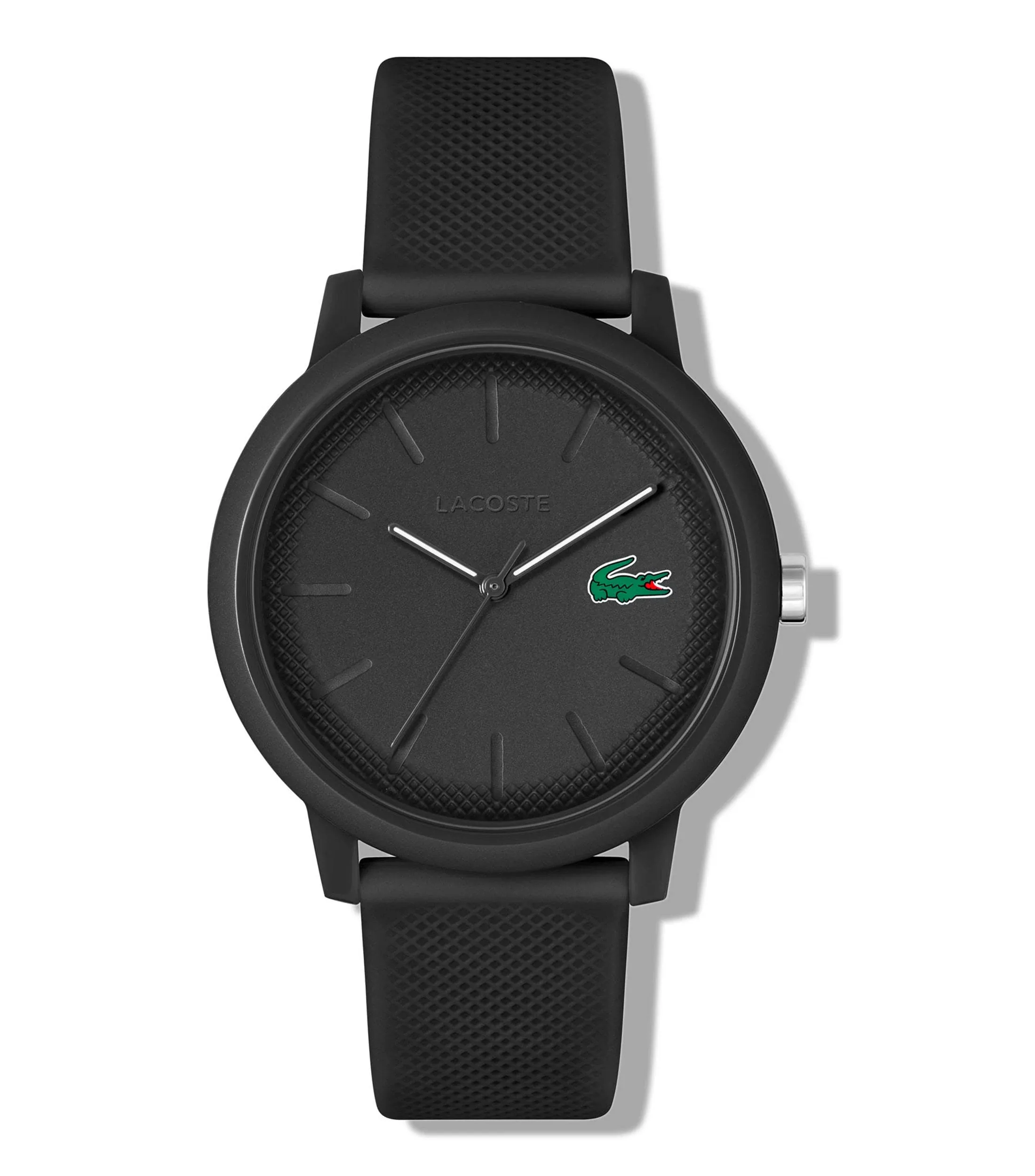 Lacoste Men's 12.12 Silicone-Strap Watch - Black One-Size