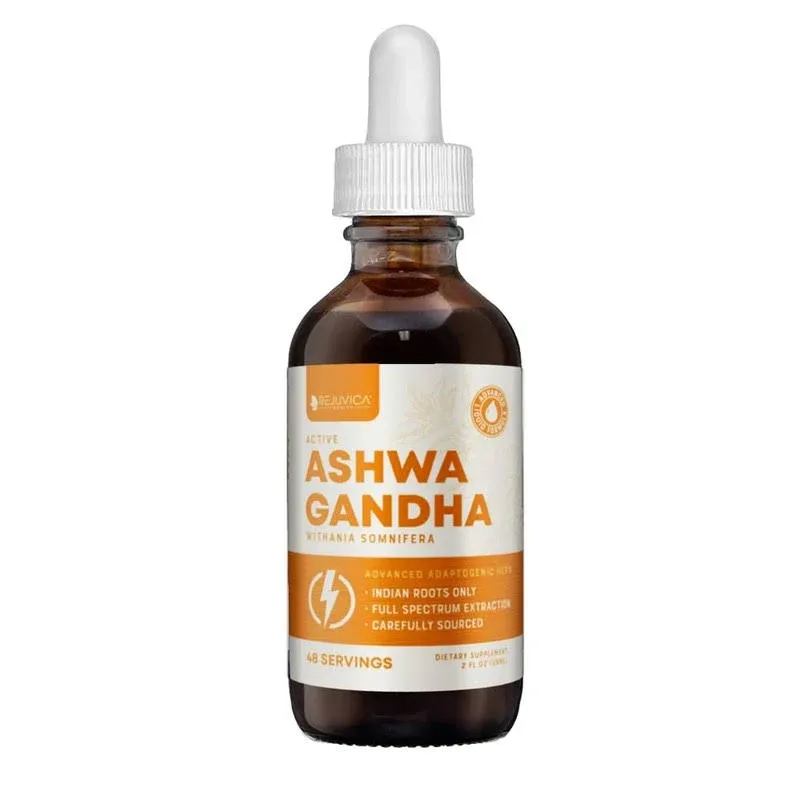 Rejuvica Health Active Ashwagandha - Advanced Liquid Supplement - Withania Somnifera Extract - Ashwagandha Roots Only - Naturally Occurring Withanolides