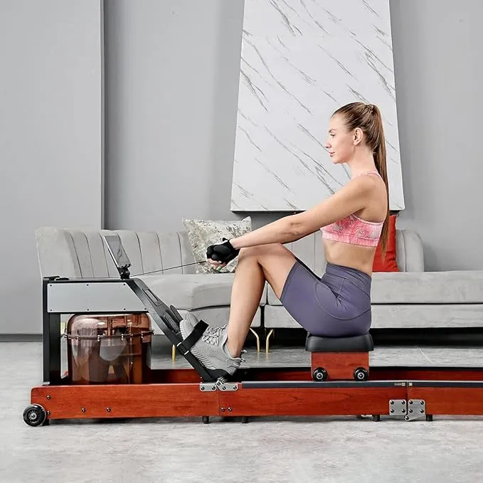 KingSmith WR1 Foldable Water Rowing Machine Patented 3-Fold Technology, Full Body Workout, Low-Impact, Digital Display