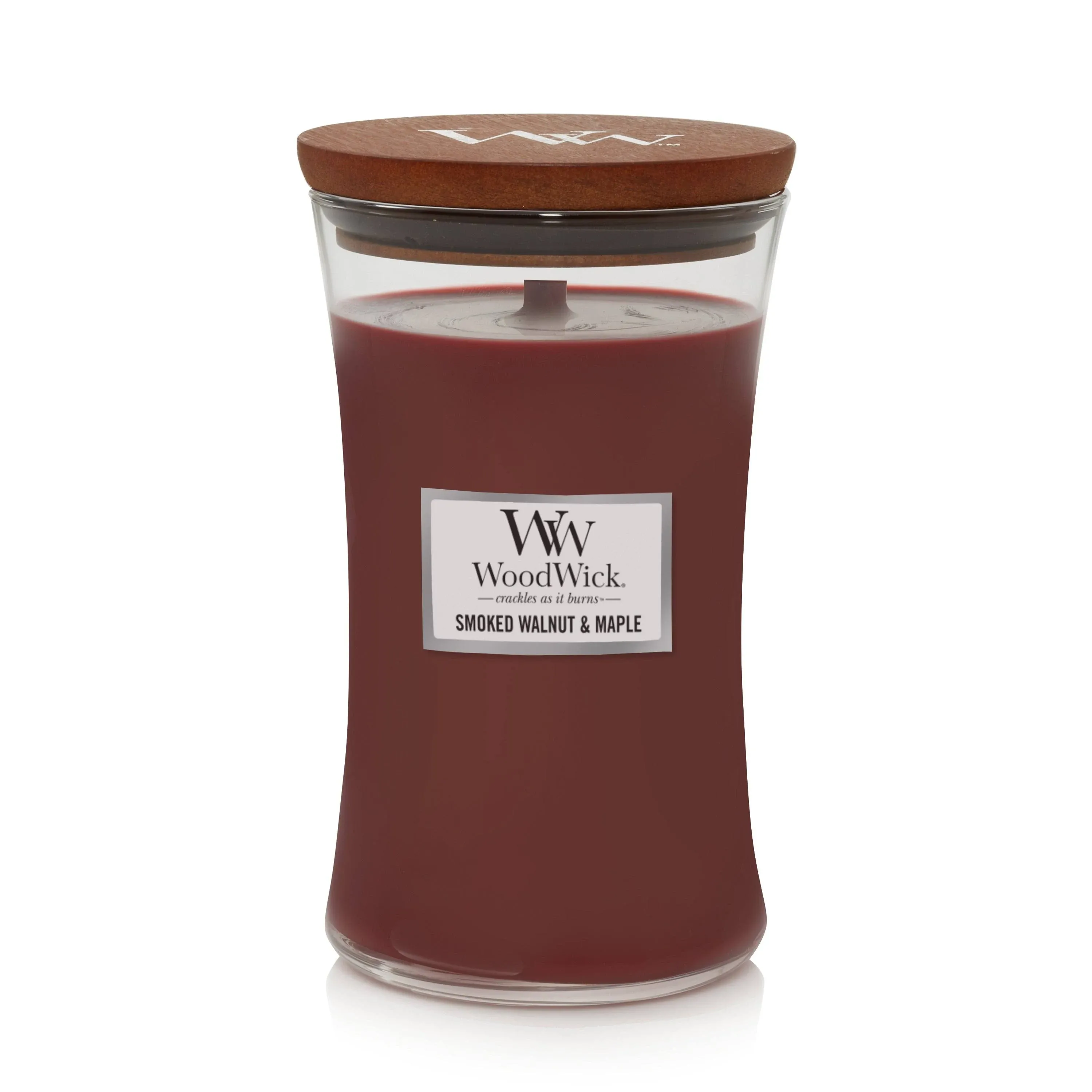 Woodwick Candle, Smoked Walnut & Maple - 1 candle, 21.5 oz