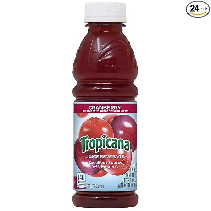 Tropicana Juice, Cranberry, 10 fl oz (24 Pack)