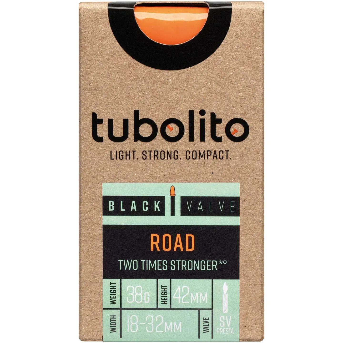 Tubolito Tubo Road Tube - 700 x 18-32mm, 42mm Presta Valve, Black, PAIR