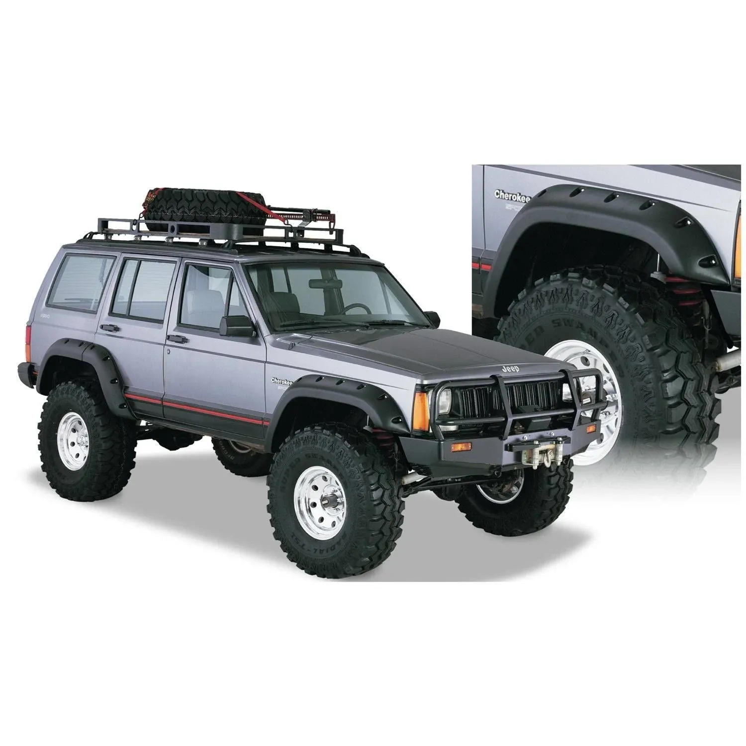 Jeep Cherokee Bushwacker Cut Out Fender Flares 10911-07