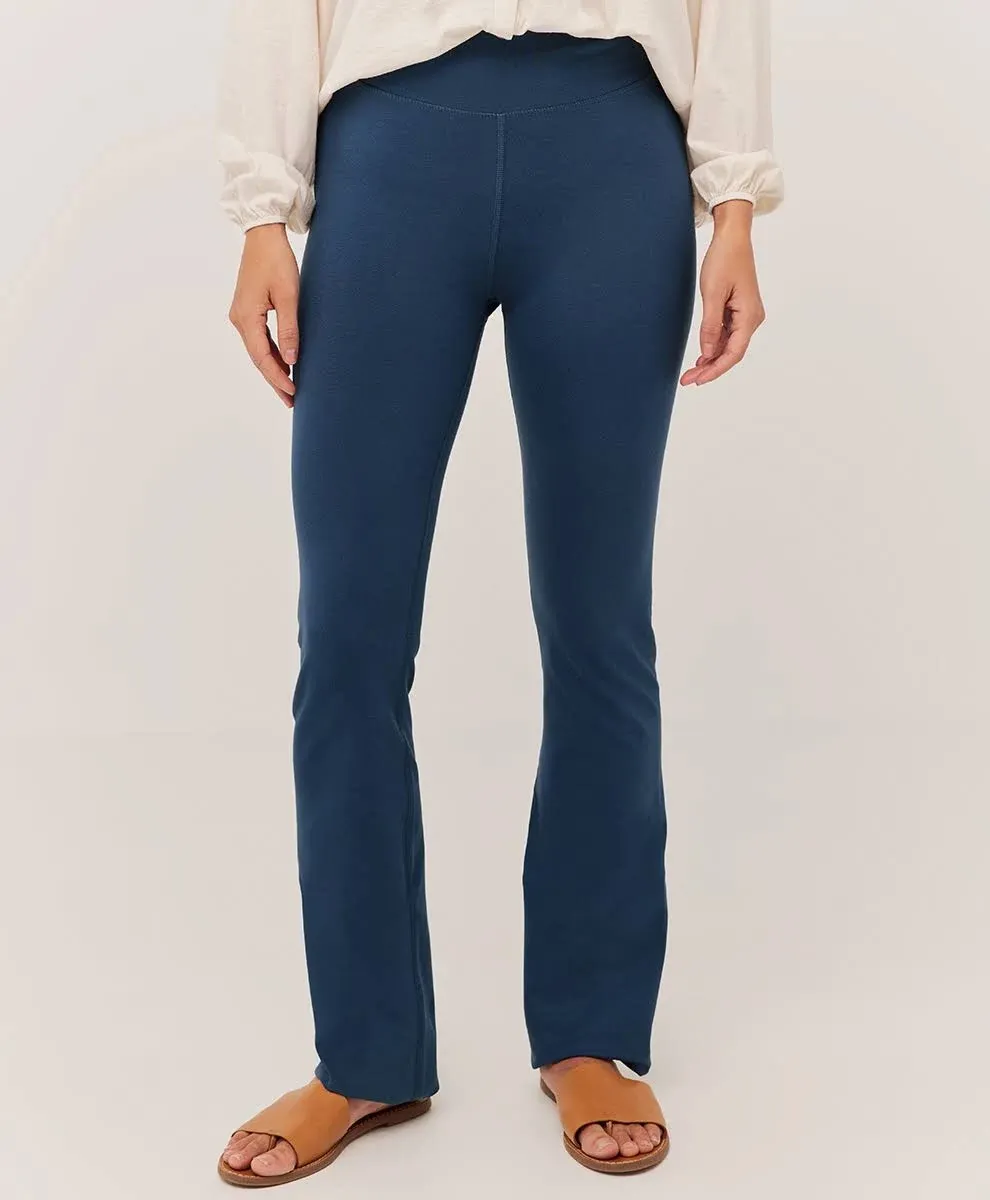 P A C T Womens Organic on The Go-To Bootcut Legging - Full Length in French Navy ...