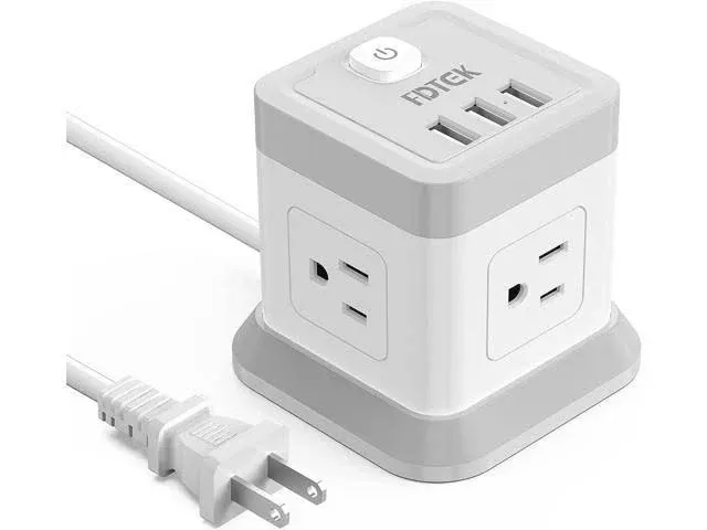 2 Prong Power Strip with USB