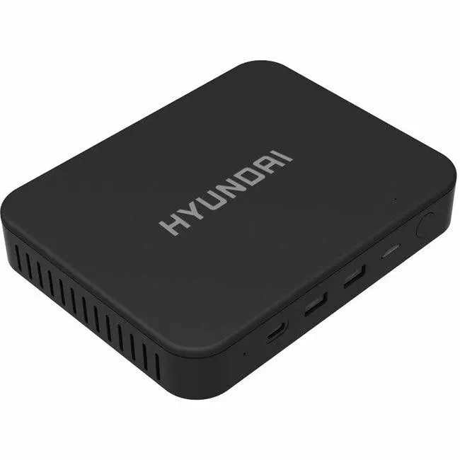 Hyundai Mini PC, Intel N4020, 4GB RAM, 128GB Storage, Expandable 2.5" SATA & M.2 SSD Slot, microSD Slot, USB-C, Windows 10 Pro, Dual Monitor Support,