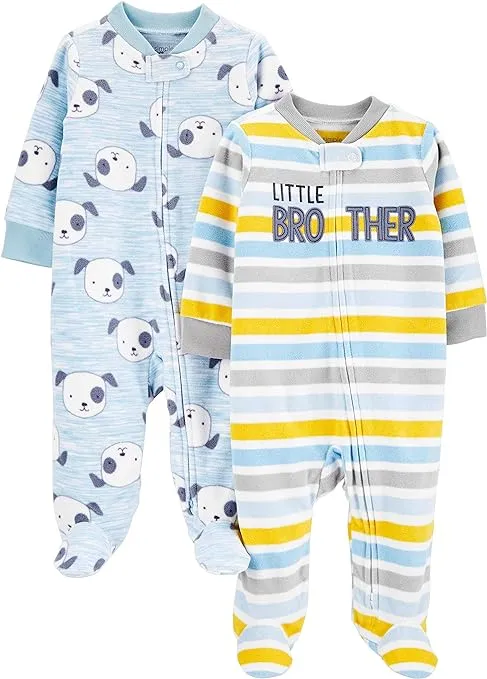 Simple Joys by Carter's Baby Boys' 2-Pack Fleece Footed Sleep and Play