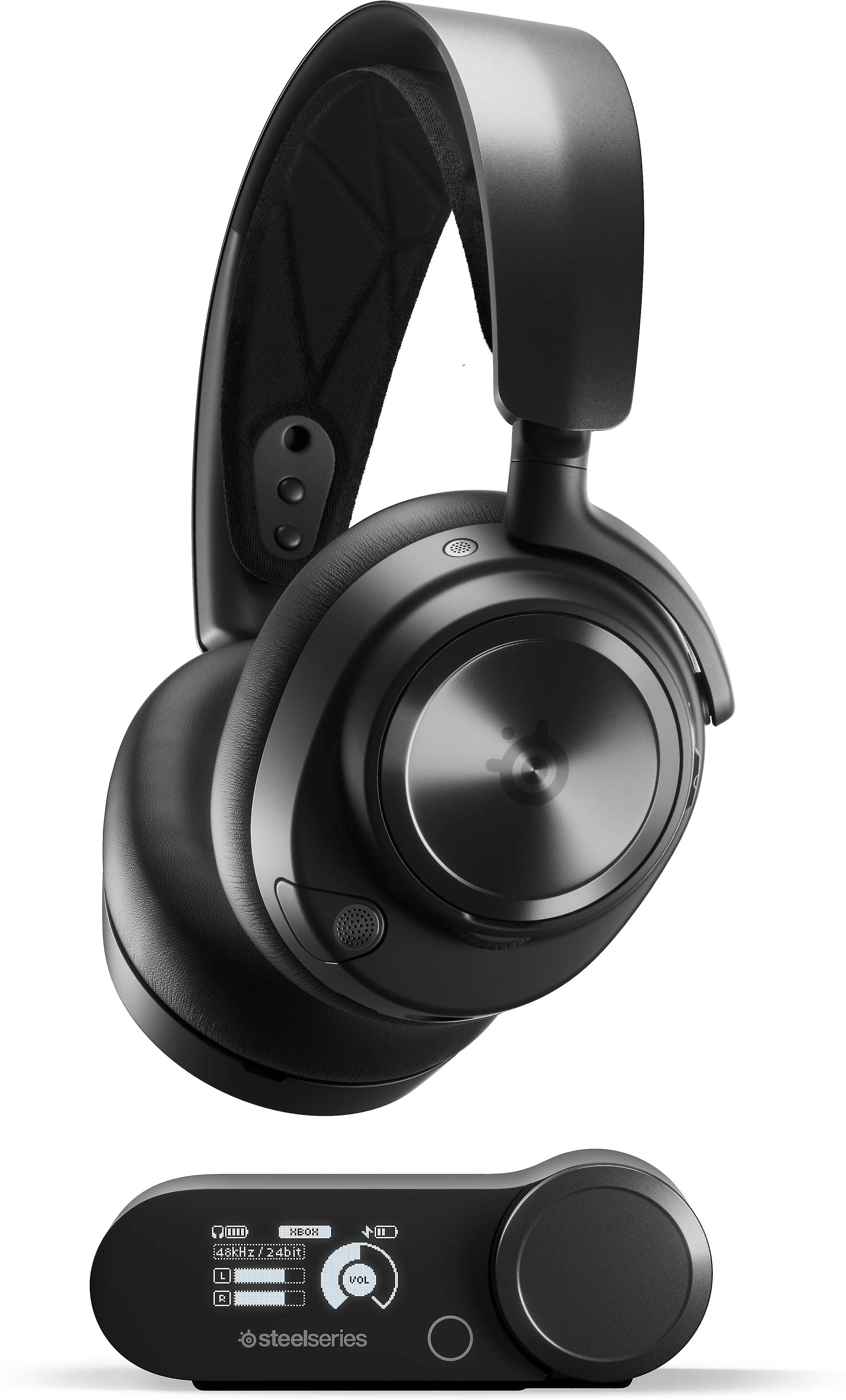 SteelSeries Arctis Nova Pro Wireless Multi-System Gaming Headset - Premium Hi-Fi Drivers - Active Noise Cancellation - Infinity Power - ClearCast Mic (Renewed)