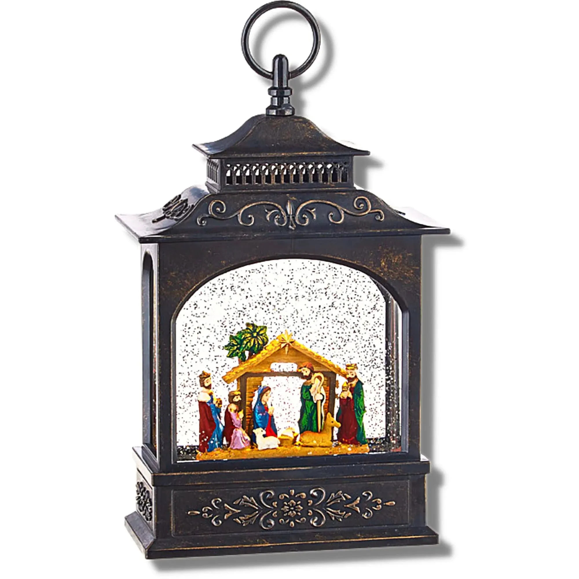 Raz Imports Lighted Nativity Water Lantern 11"