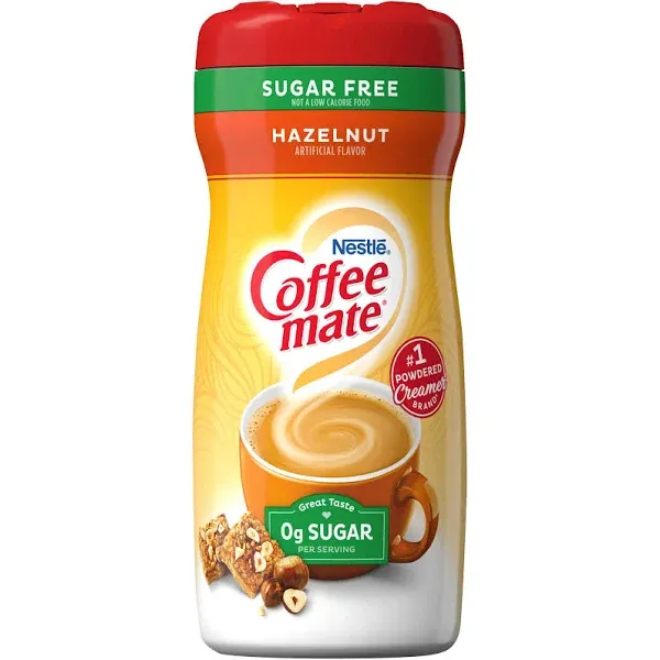 Coffee-Mate Sugar-Free Hazelnut Powder Creamer, 10.2 Ounce -- 6 per Case