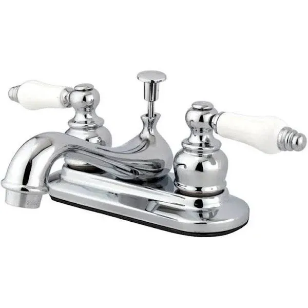 Elizabeth EB601B Centerset Lavatory Faucet with Retail Pop-Up, 4-Inch, Polish...