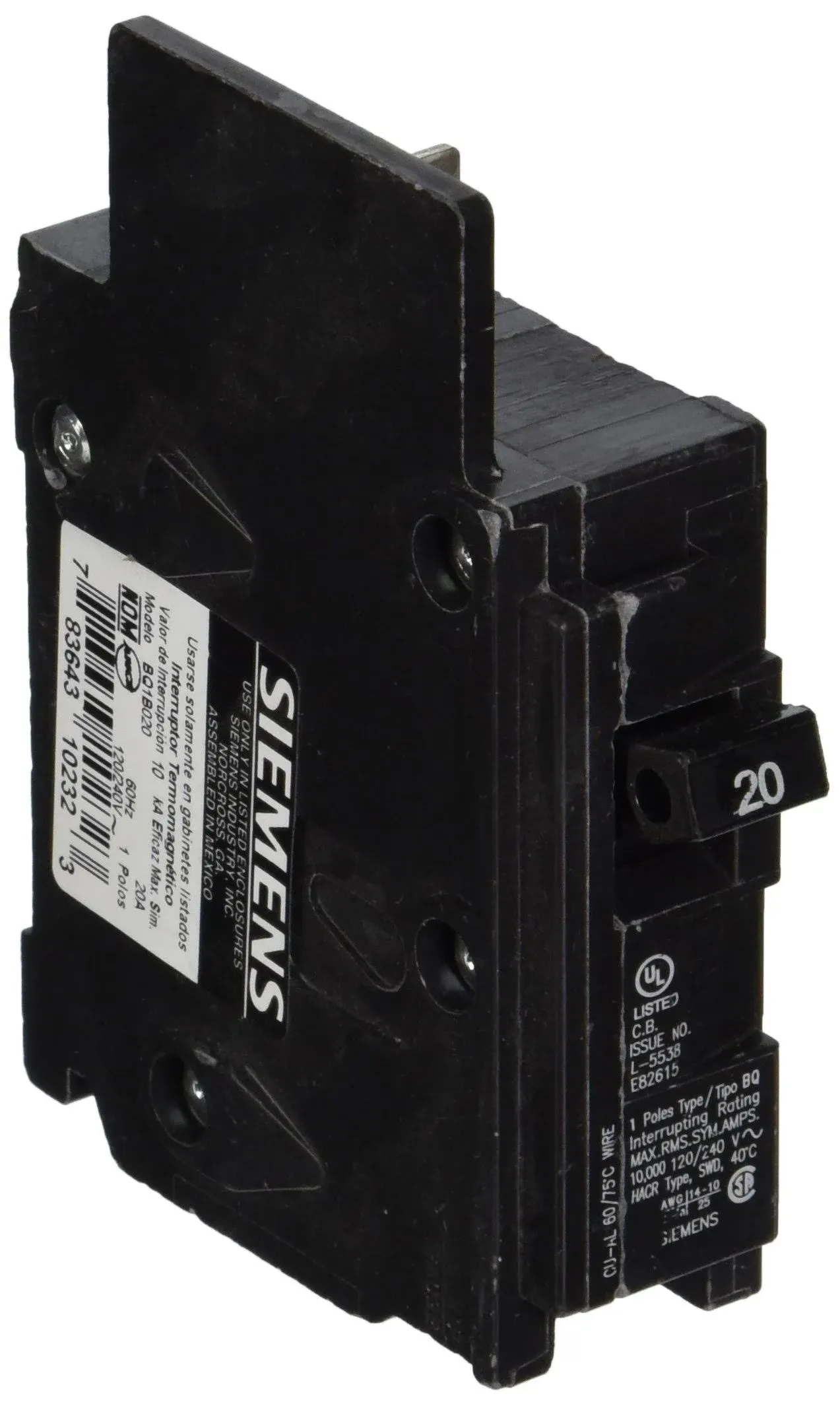 Siemens BQ1B020 Circuit Breaker