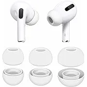 3 Pairs Compatible with AirPods Pro 1st 2nd Ear Tips Buds, Small Medium Large 3 Size Replacement Silicone Rubber Eartips Earbuds Gel Accessories Compatible with AirPods Pro 2 and 1st - S/M/L White