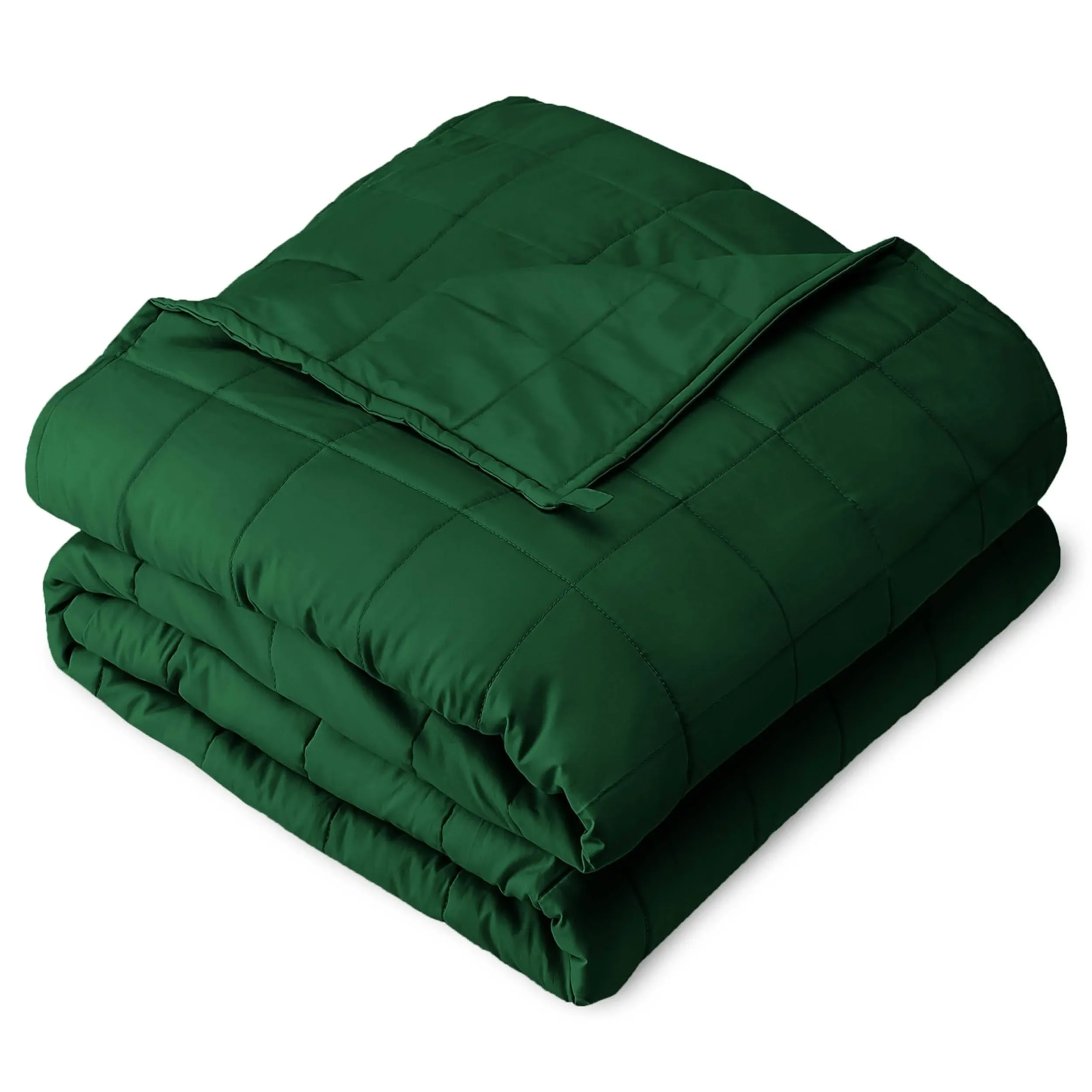 7 lb 40" x 60" Weighted Blanket Cotton Forest Green by Bare Home