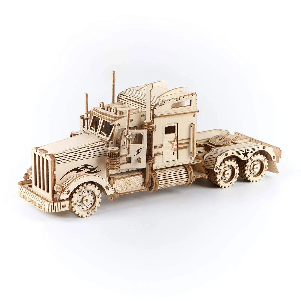 ROKR 3D Wooden Puzzle-Mechani<wbr/>cal Car Model-Self Building Vehicle Kits-Brain T...