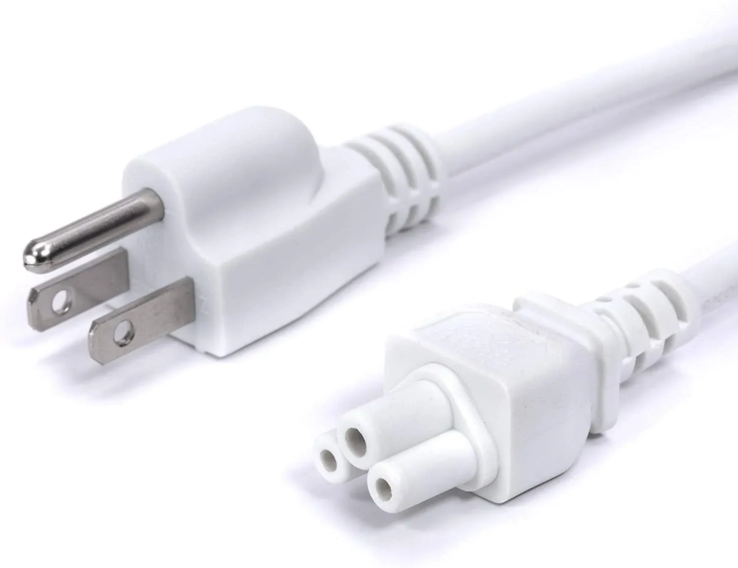 THE CIMPLE CO 15 Feet, White - 3 Prong AC Power Cable for Laptops, Computers, & Power Supplies - C5 Mouse Power Supply Cord - NEMA 5-15P to C5 / IEC 320 - (4.5 Meter)