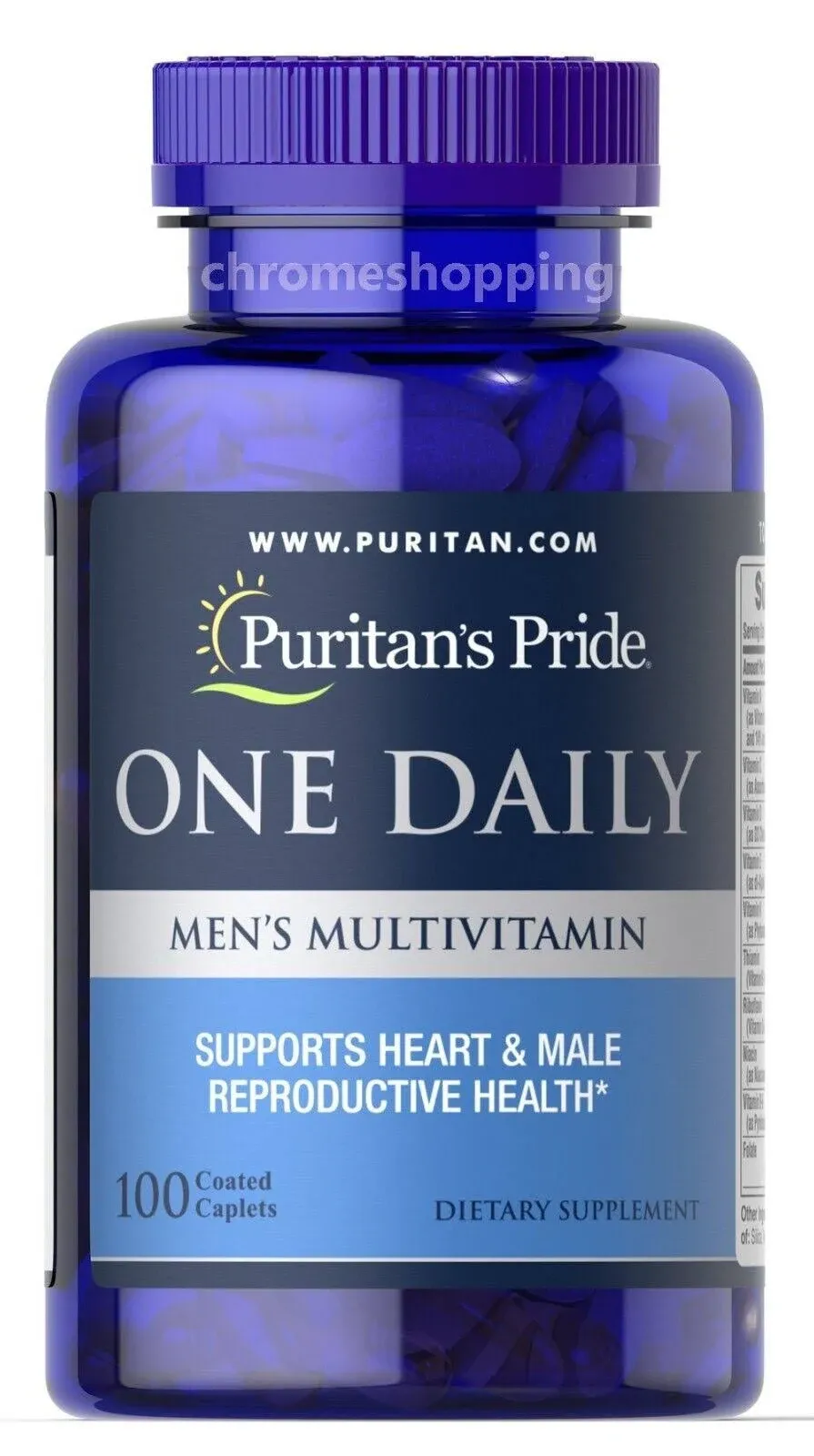 Puritan's Pride One Daily Mens Multivitamin Caplets, 100 Count