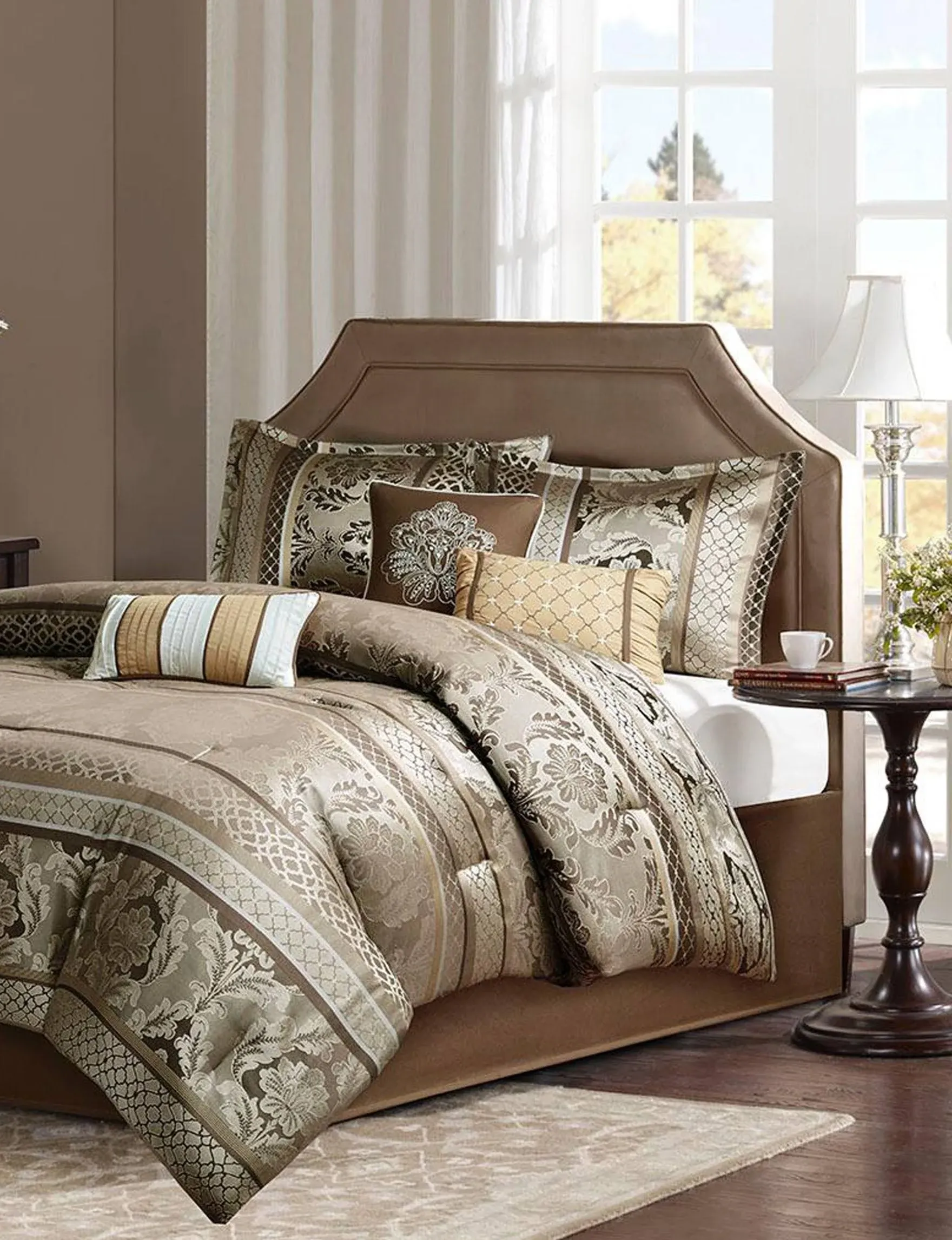 Madison Park Bellagio 7 Piece Jacquard Comforter Set